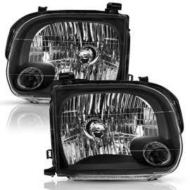 TUSDAR Headlight Assembly Replacement for 2005 2006 Toyota Tundra Double/Crew Cab 05-07 Sequoia Pickup Headlamps Set Halogen Driver and Passenger Side