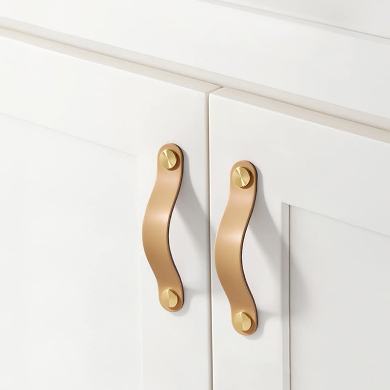 TopHomer Leather Furniture Handles Furniture Knobs Handles, Cabinet Handles Pull