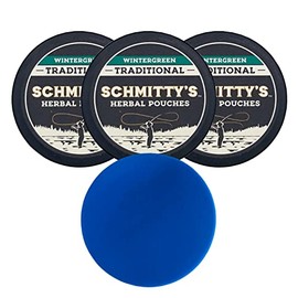DC Crafts Nation Skin Can Cover Blue with 3 Cans Schmitty's Herbal Snuff Wintergreen Pouches