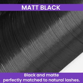 Round Lash Extension 0.05/16MM/D-Curl Russian Volume Tray Wholesale Supplies,Single Individual Eyelash Extensiones Case Matt Black(0.05/16MM/D-Curl)