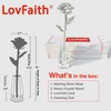 LovFaith Valentine Gift Real Rose Dipped 24K Gold with Crystal