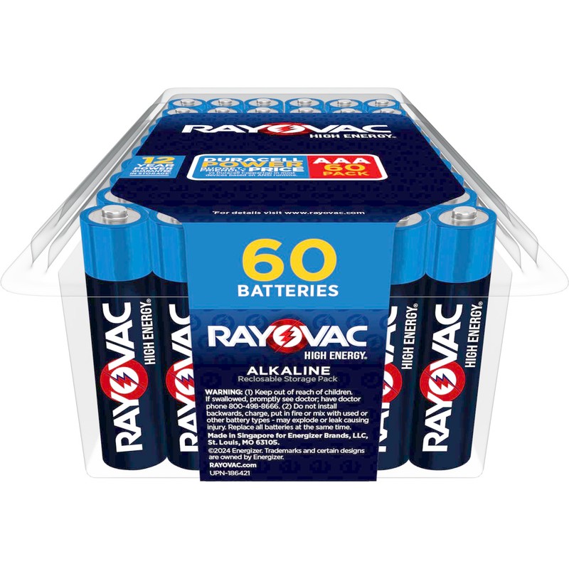 RAYOVAC Rechargeable AAA Batteries (4 Pack), NiMH Triple A Rechargeable