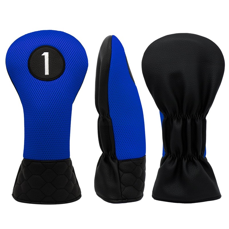 Golf Club Headcovers Simple Design Mesh + PU Headcovers Set