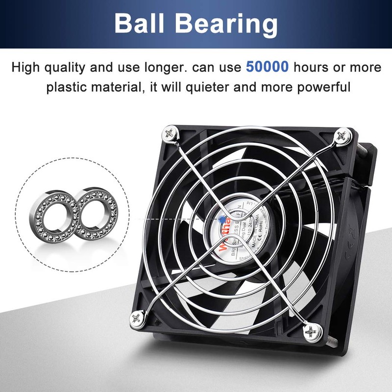 Wathai EC 90mm x 25mm Ball AC Axial Cooling Fan