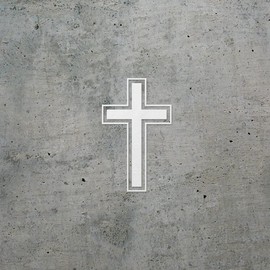 Decal Stickers of Cross (White) (Set of 2) Premium Waterproof Vinyl Decal Stickers for Laptop Phone Accessory Helmet Car Window Mug Tuber Cup Door Wall Decoration - ANDsticd25631WH