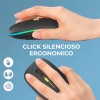 EGTMA 10 Piezas Mouse Inalambrico Recargable Silencioso Rgb Color