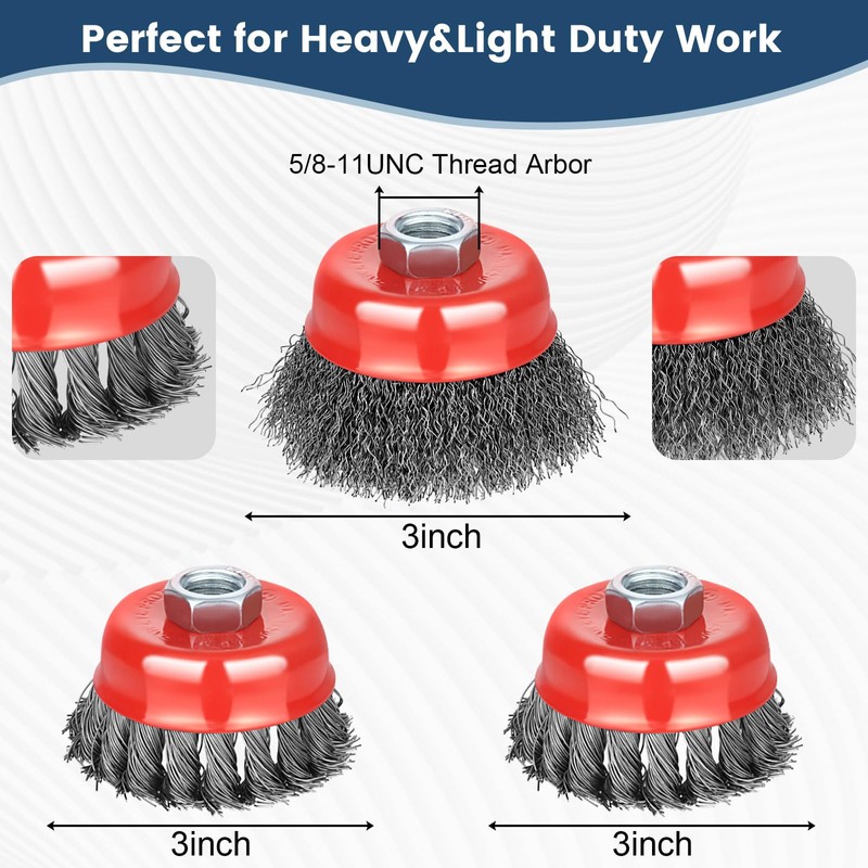 10pcs Wire Wheel for 4 1/2 Angle Grinder Wire Wheel