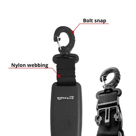 Saekodive Retractor Gear Keeper 20" or 118" with Bolt Snaps for Outdoor Activities - Scuba Diving, Fishing, Sailing, Canoeing, Hunting, Camping (20")