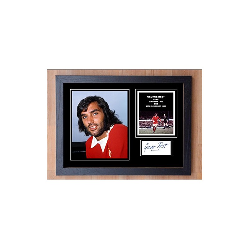 Stunning Framed George Best Signed Autographed Print