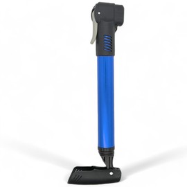 Mini Bicycle Pump Mini Air Pump Bicycle Pump Small with Quick Release and T-Handle/Folding Handle for All Valves Includes Frame Holder 11 bar/160 psi (Blue, 28.5cm)