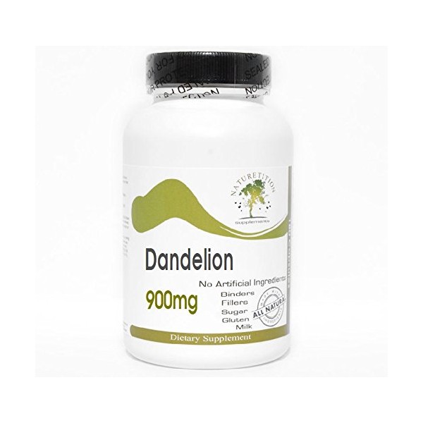 Dandelion 900mg ~ 100 Capsules - No Additives ~ Naturetition Supplements