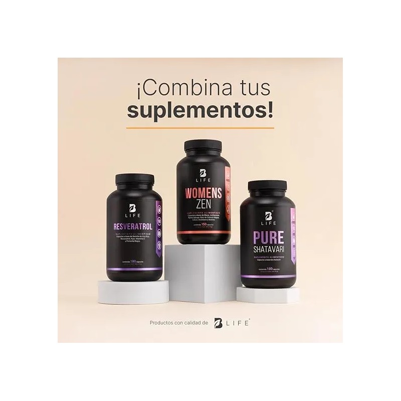 Shatavari De 180 Cápsulas 100% Natural. Shatavari. B Life Sabor