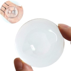 Door Stopper Wall Protector(6PCS), 1.97" Self-Adhesive Door Bumper, Shock Absorbent, Noise Cancelling Rubber Door Stops, Reusable Silicone Door Knob Stopper(Round)