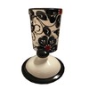 Black, White and Red Design Garlic Goalkeeper Pot (No 4