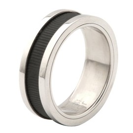 DiamondJewelryNY Men's Joe Joseph Abboud Polish Steel Ring