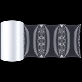 Marsui Air Pillow Cushion Film Roll, 3000 Count Inflatable Wrap Packaging Materials Air Bags Bubble Box Void Filler, Compatible with Various Air Cushion Machines, 984ft x 4" x 8"