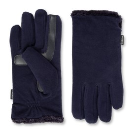 isotoner Women's Stretch Fleece Gloves with Smart Touch Technology, One Size, Midnight Blue - Smartdri