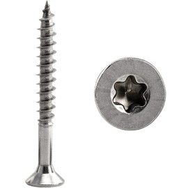 Chipboard Screws 4 x 80 mm Wood Screws Torx Screws Wood (Pack of 50) Universal Screws Self-Tapping Screws Stainless Steel FASTON®