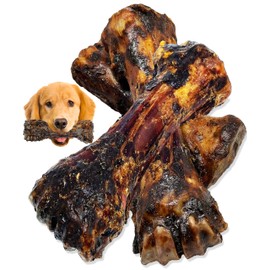 Lively Tails Liver Coated Dog Bones for Aggressive Chewers, Long Lasting Dog Bone, Chew Bones for Large Dogs, Beef Shin Bone, 3 Pack