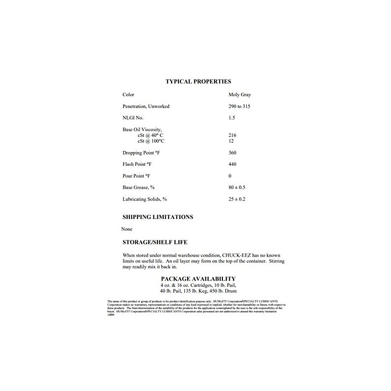 Chuck-EEZ Chuck Lubricant 16 oz. Cartridge