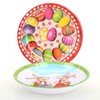 com-four® 3x Easter plates made of melamine - decorative plates