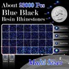 Jelly Black Blue Rhinestones for Bedazzling Kit, 2-6mm Gems for