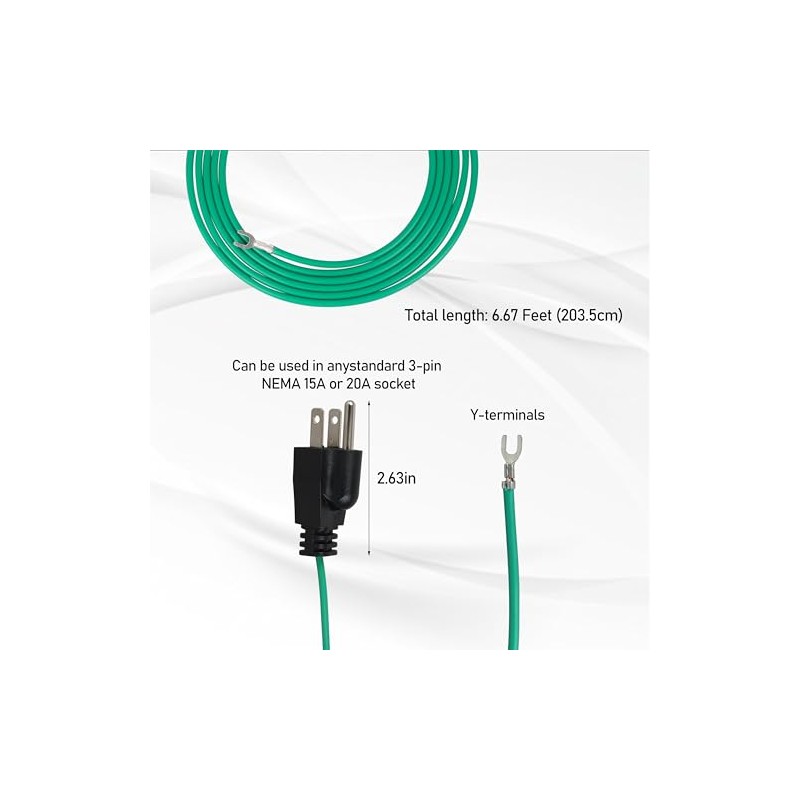 6.6 Ft Shielded Ethernet Patch Panel Bond & Ground Extension