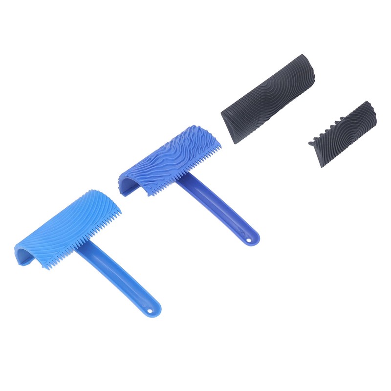 Wood Graining Painting Tool Set Soft Rubber 4Pcs Wood Grain
