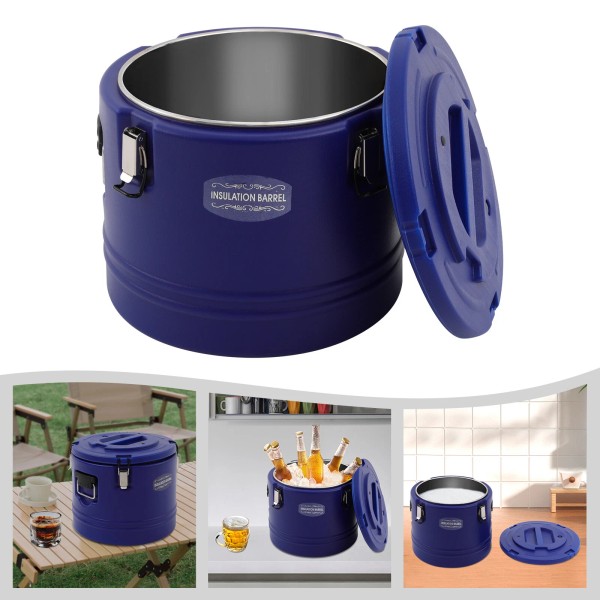 Unbranded Blue Insulated Bucket,Insulated Soup Container,Commercial Insulated Bucket NEW
