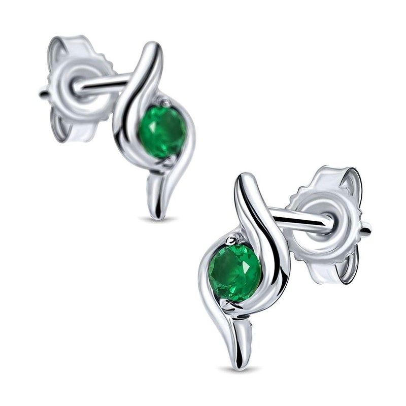 Miore stud earrings in 9 kt 375 white gold with