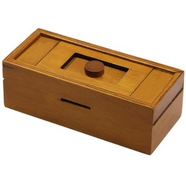 ATDAWN Puzzle Gift Case Box with Secret Compartments, Wooden Money Box to Challenge Puzzles Brain Teasers for Adults