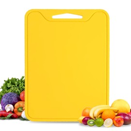 JESRYTOUR Silicone Cutting Boards for Kitchen 11.8''x 8.6'', BPA Free Flexible Cutting Mat for Meat Vegetables Fruit, Cutting Boards for Kitchen Dishwasher Safe