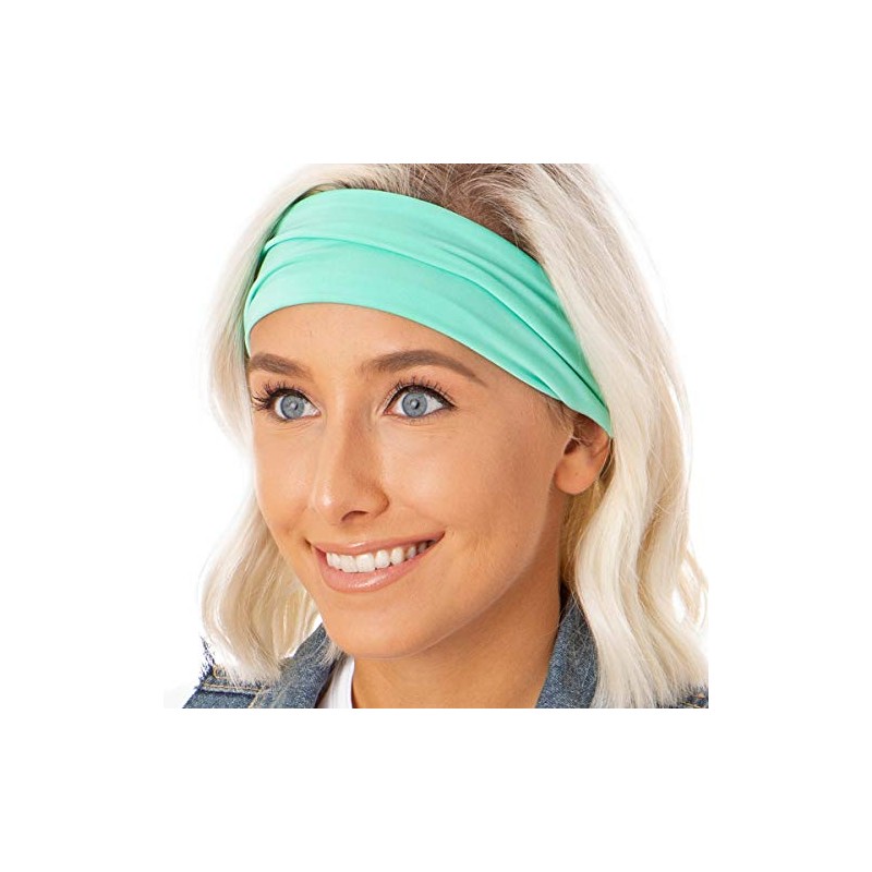Hipsy Adjustable & Stretchy Basic Xflex Wide Headbands for Women