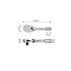 PWT SRH14SH3 Ratchet Handle Socket Wrench Short Stabilizer Drive Angle