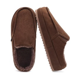 KuaiLu Womens Clog Slippers Cozy Suede Warm Plush Lined Arch Support Faux Fur House Ladies Bedroom Slippers Comfy Orthopedic Memory Foam Plantar Fasciitis Home Indoor Outdoor Shoes Brown US5