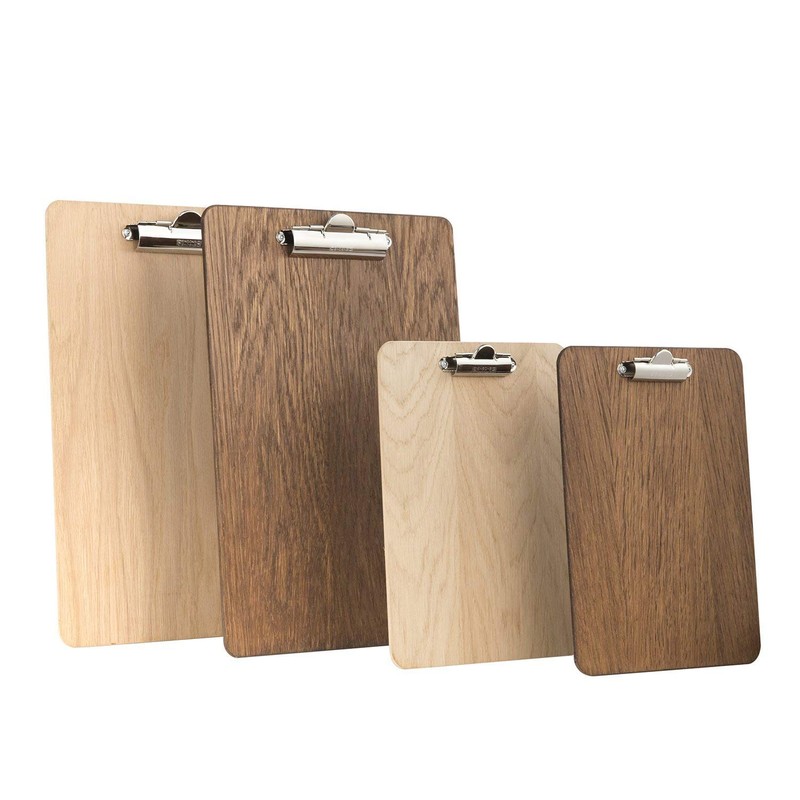 Chalkboards UK Clipboard, Wood, Dark Oak, 240 mm x 340