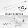 UD_G128 Combo Pack: Flag Pole 6 FT Silver Tangle Free