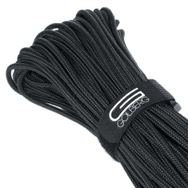 Golberg Premium Polyester Accessory Cord - USA Made Smooth Braid Minimal Stretch Rope - (50 Feet x 6mm, Black)