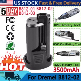 For Dremel 3.5Ah For Dremel B812-02 8200 8220 8300 B812-03  B812-01 12V Li-ion Max Battery