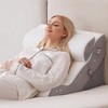 Ruqmuis 3PCS Wedge Pillow Set for After Surgery, Adjustable Back