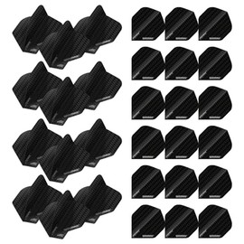 WINMAU Prism Delta Black V Design Standard Extra Thick Dart Flights - 10 sets per pack (30 dart flights in total)
