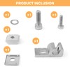 Pack of 6 Earth Clamp Aluminium, FUKPO Solar Panel Bracket