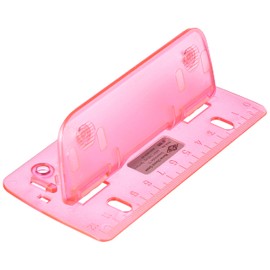 Wedo 67809 2-Hole Pocket Puncher, Made of Plastic, For Filing, 8 cm Punch Holes, With 12 cm Scale