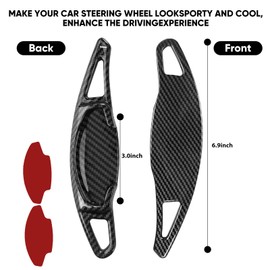 Paddle Shift Extensions Compatible with Honda Civic, Accord/CR-V - Fits 11th Gen Civic 2022-2024, Accord/CR-V 2023-2024 - 10th Gen Civic Accessories, Paddle Shifter Covers (Black)