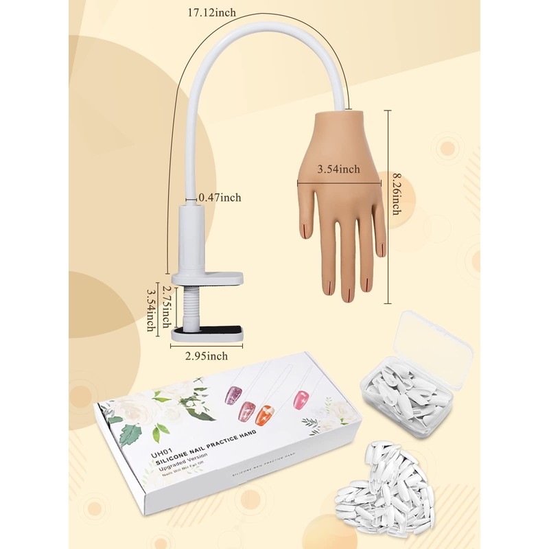 Practice Hand for Acrylic Nails, Nail Tips Never Fall Off