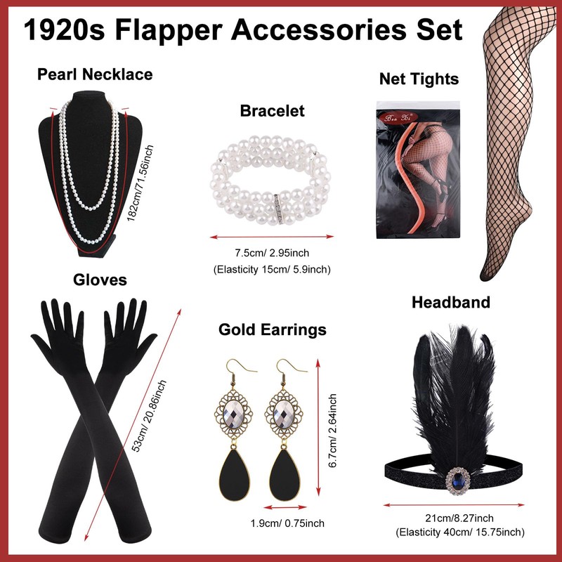 PLULON 1920s Fringe Flapper Dress with Sequins, Beads and ‘20s