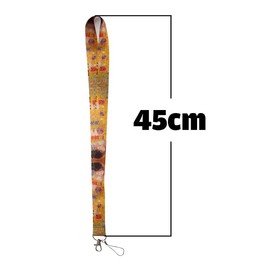 Pinstant Gustav Klimt The Kiss Oil Canvas Painting Symbolism Symbolist Art 17.7" Neck Lanyard Keychain Holder ID Badge Mobile Phone Pin Strap