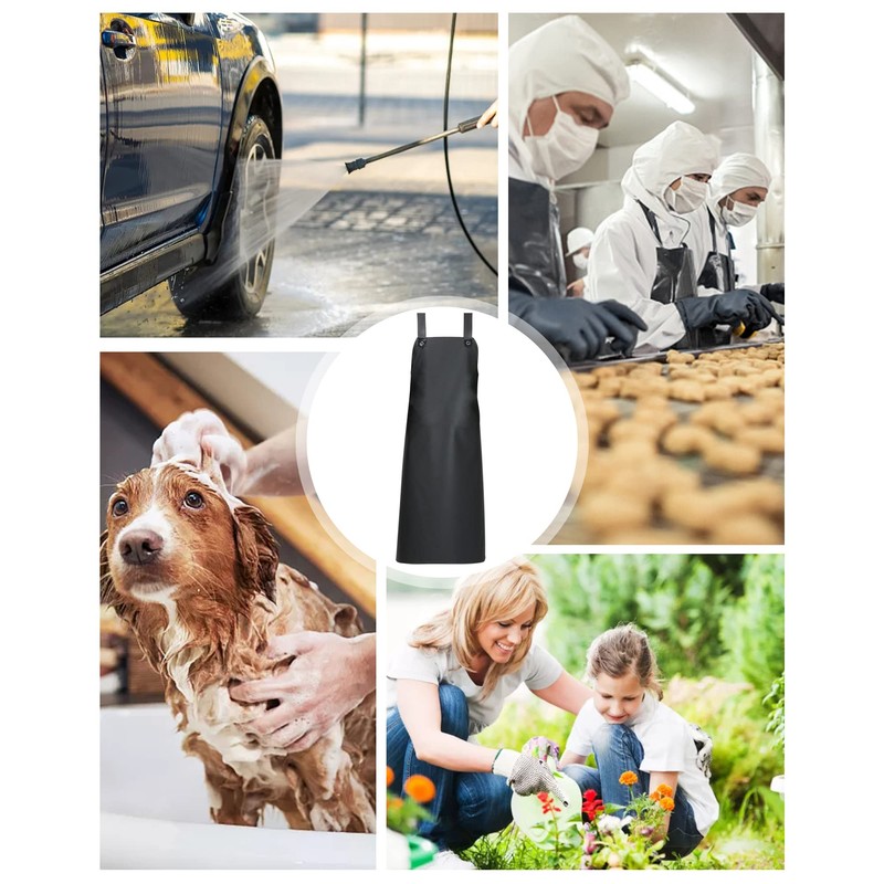 Small snail Waterproof Apron PVC Heavy Duty Apron Oil-Proof BBQ