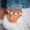 2x Shell Anklets Women's Surfer Jewellery Set Made by Nami