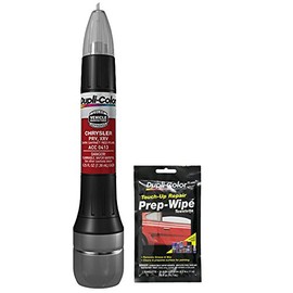 Dupli-Color ACC0413 Dark Garnet Red Pearl Exact-Match Scratch Fix All-in-1 Touch-Up Paint for Chrysler Vehicles (PRV, XRV) Bundle with Prep Wipe Towelette (2 Items)
